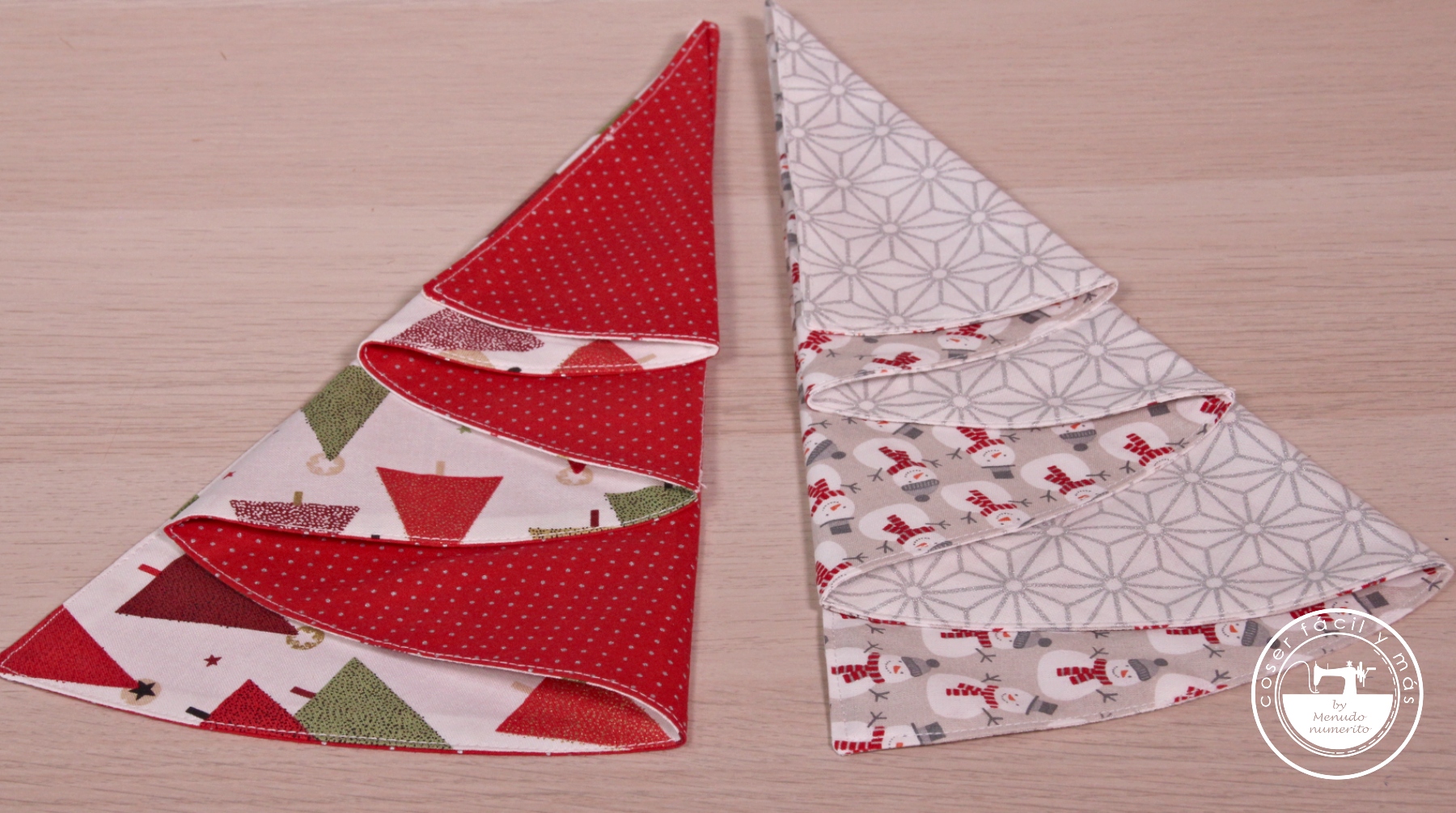 Servilletas navideñas DIY: servilletas de tela para celebrar la Navidad